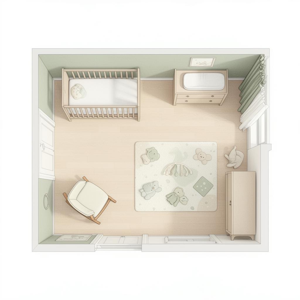 Room layout for Nursery
