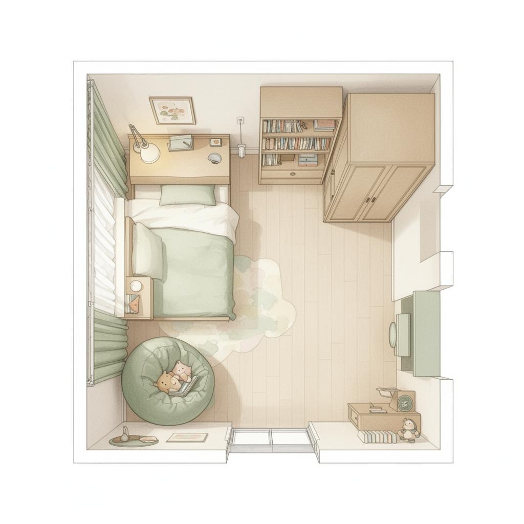 Room layout for Kid's Retreat